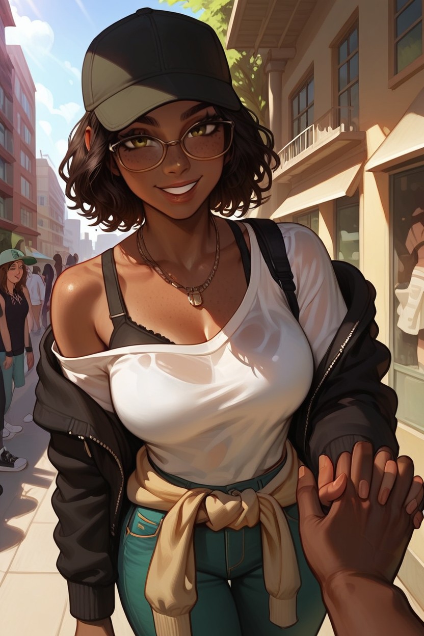 Relaxed Smile, Blowing Wind, 20+ Hentai AI Porn