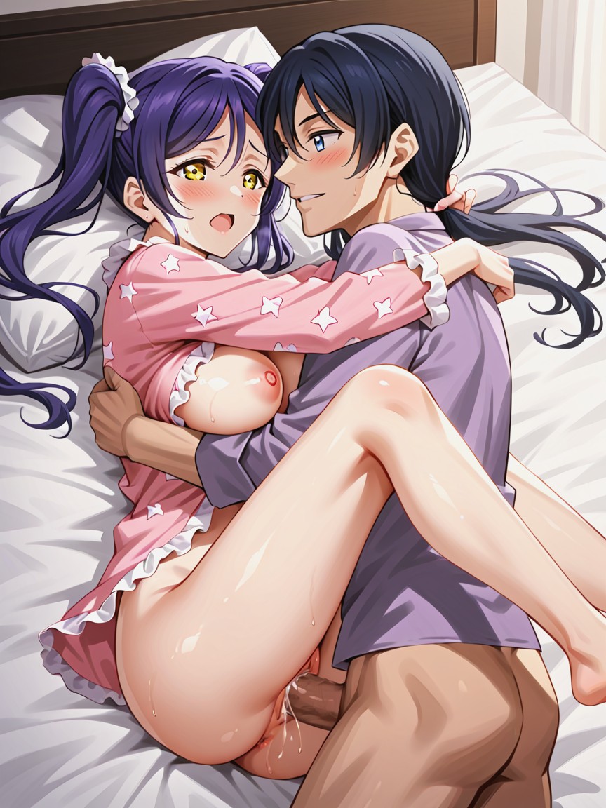 Side Locks, Tight Costum, Detailed Eyes Hentai AI Porn