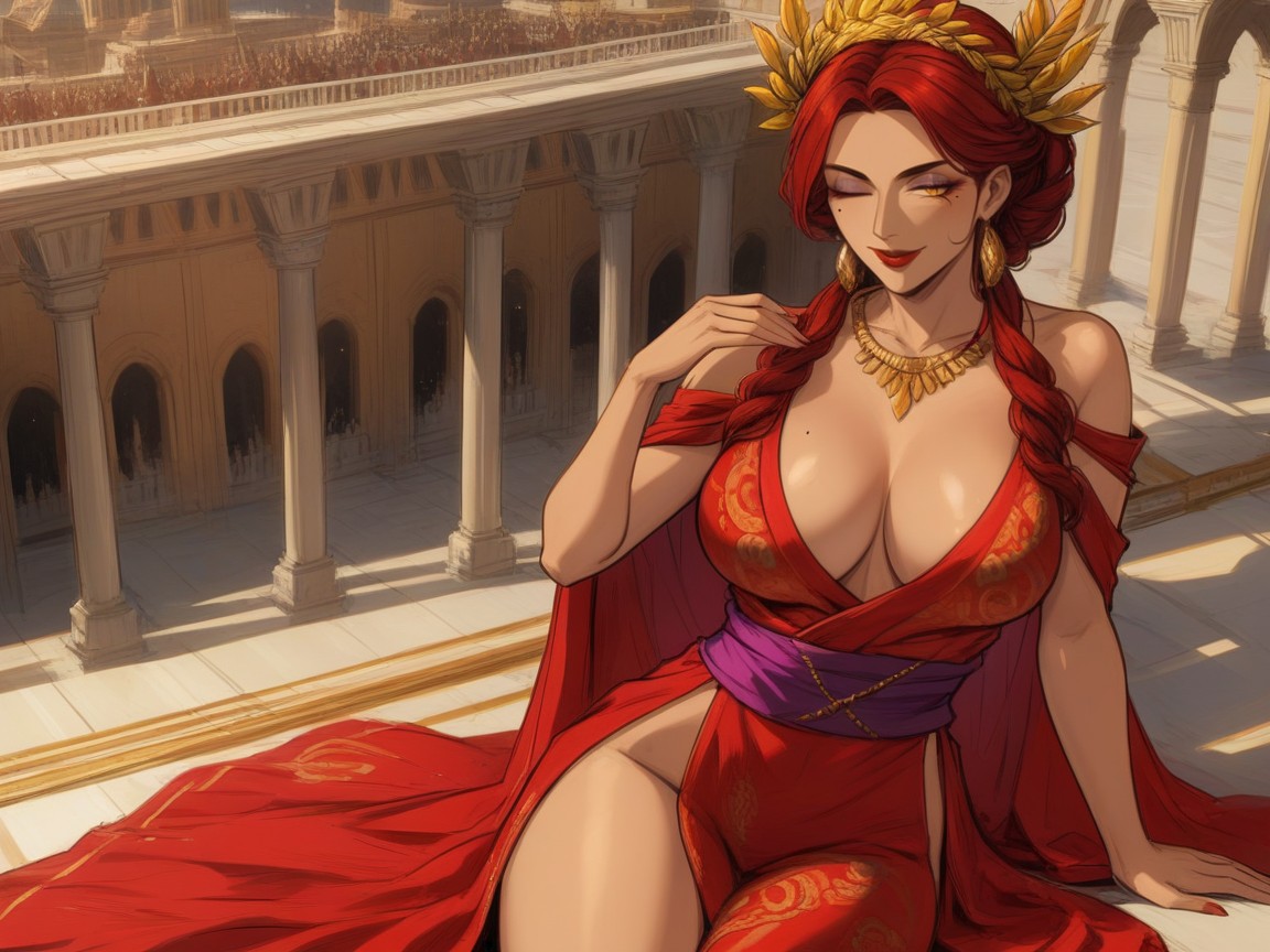 Wide Long Shoulders, Sharp Edges And Lines, Allongé Porno IA Latina