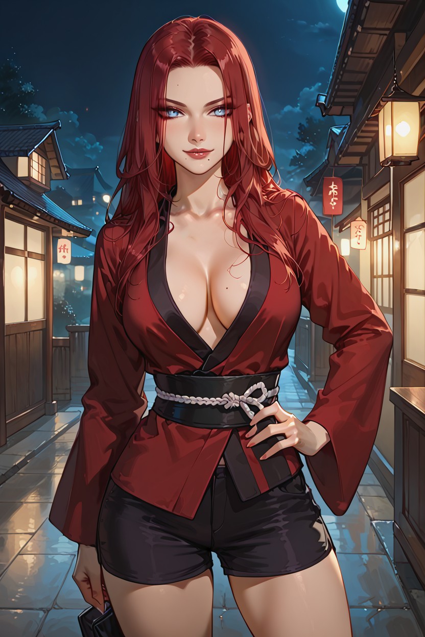 Sidelocks, Cleavage, Desirable Hentai AI Porn
