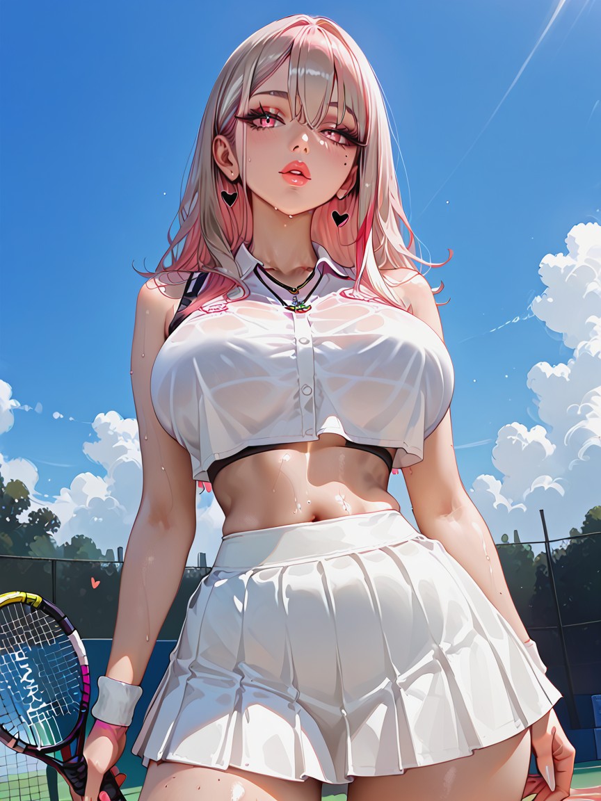 Outside, Shtfit, Detailed Background Hentai AI Porn