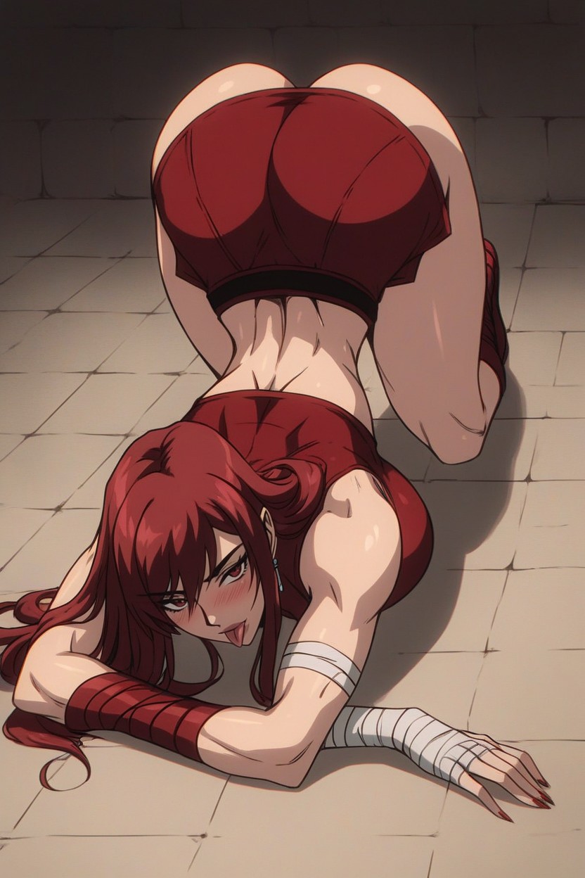 Navel Exposed, Fit, Large Ass Hentai AI Porn