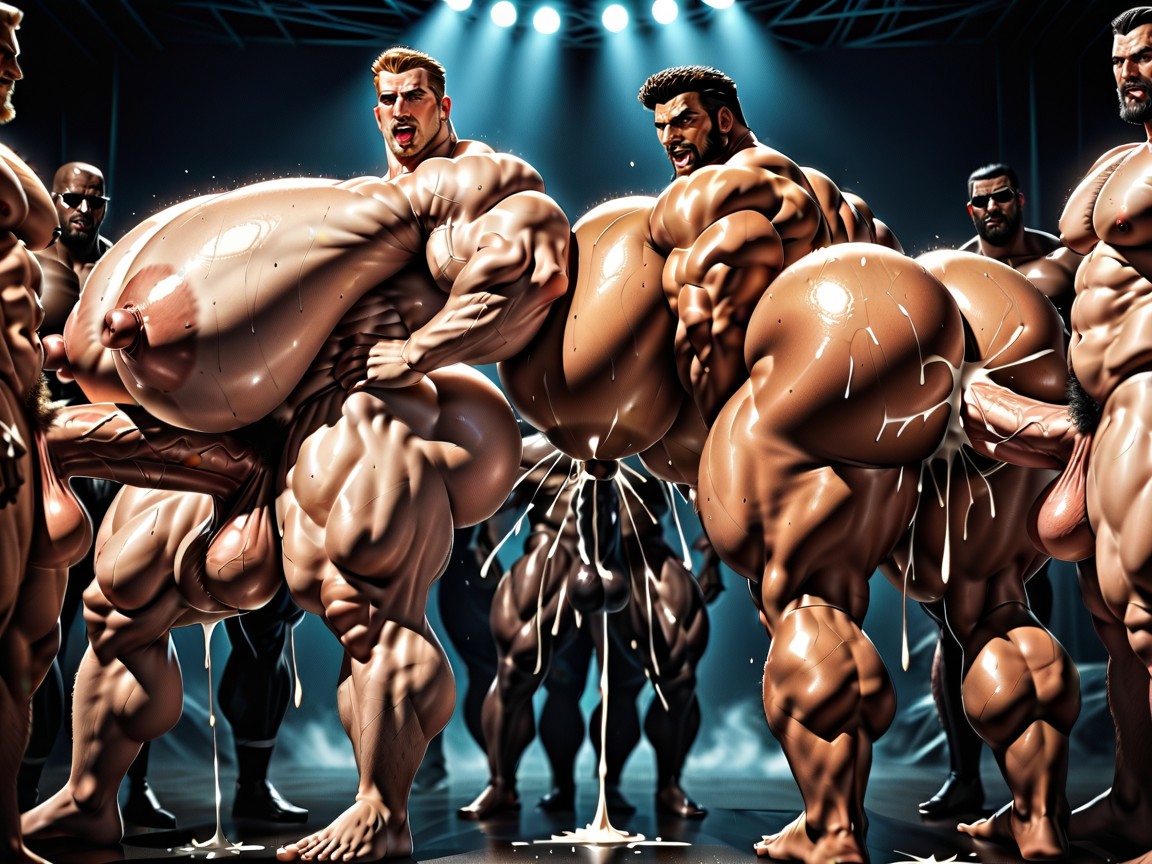 Oiled Skin, Peau Grasse, Corps Entier Porno IA Gay