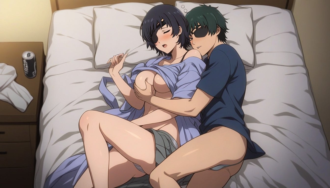 Man Grabbing Himenos Titty, No Bra, Himeno Focus Hentai AI Porn