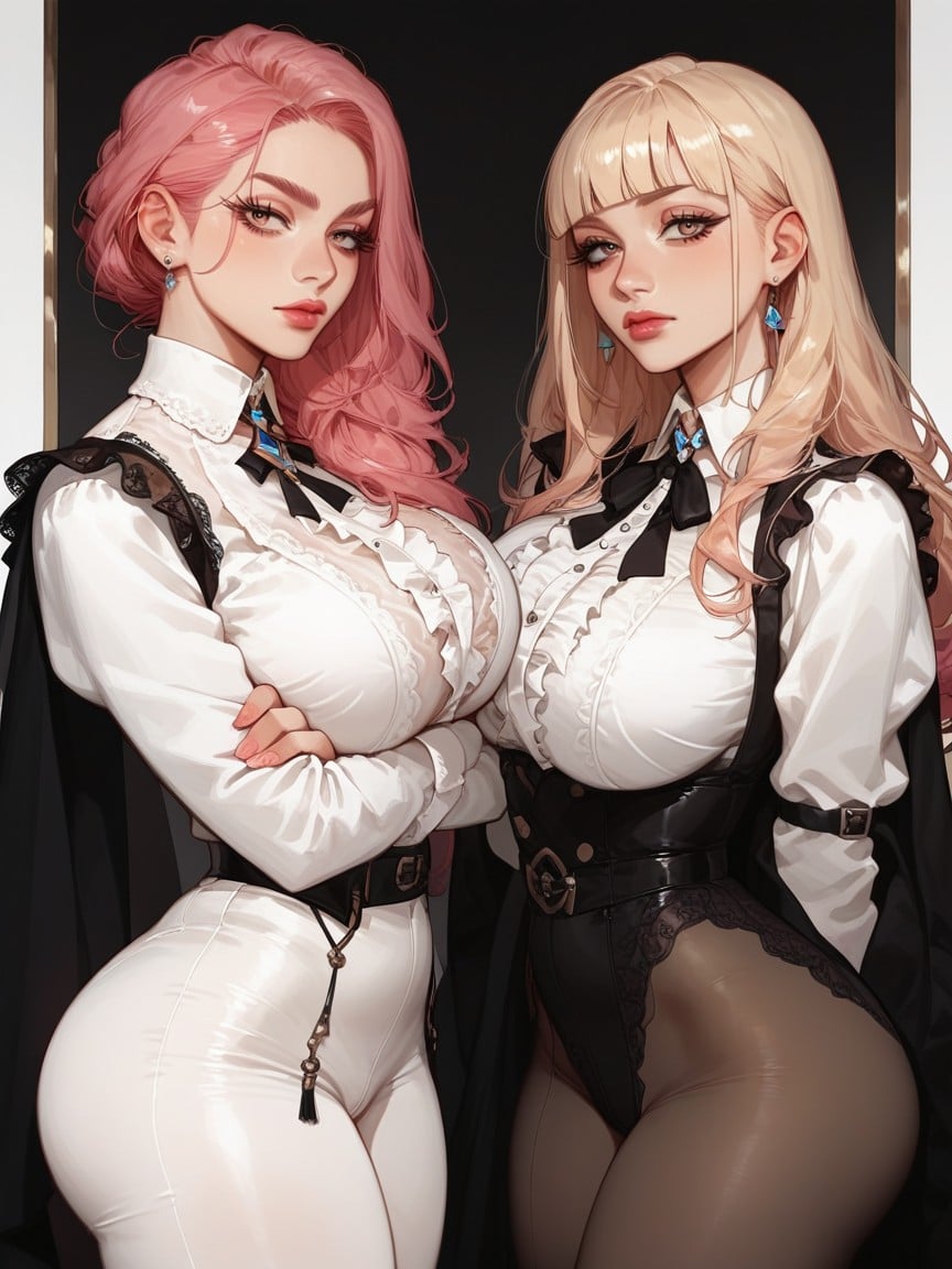 Blonde Hair, Arguing, Black High Heels AI Porn