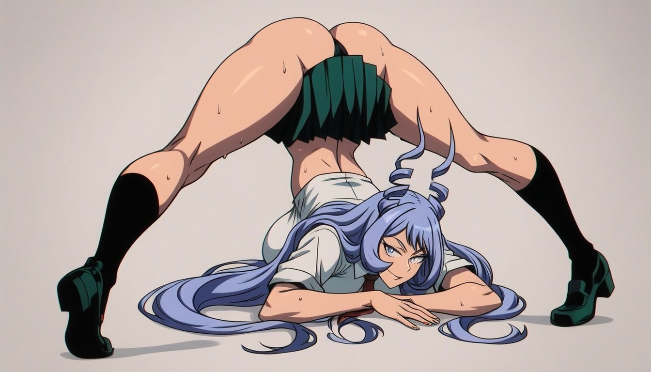 Large Ass, Pleated Skirt, Red Tie Hentai AI Porn