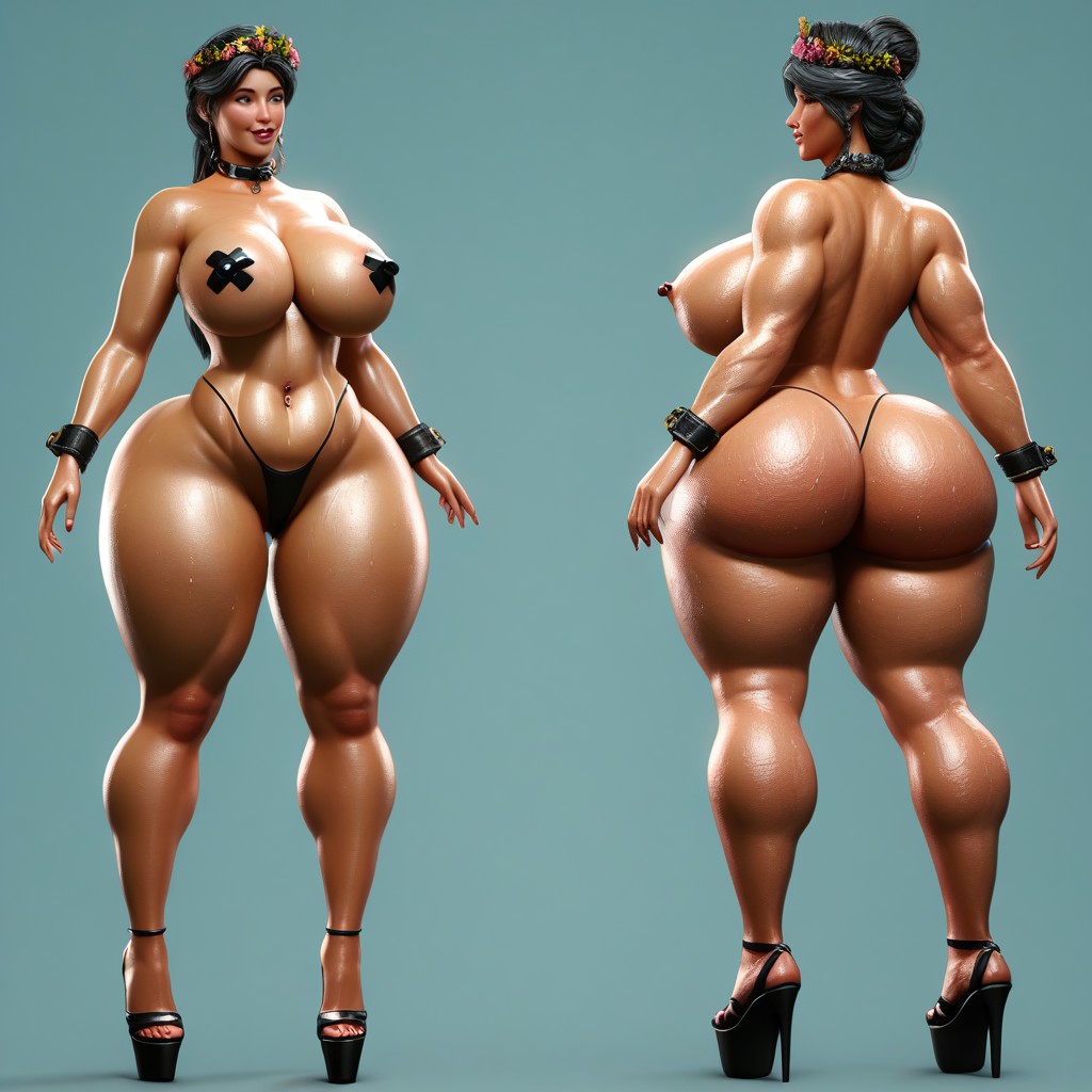 Thick Thighs, Sexy, High Heeled Shoes MILF AI Porn