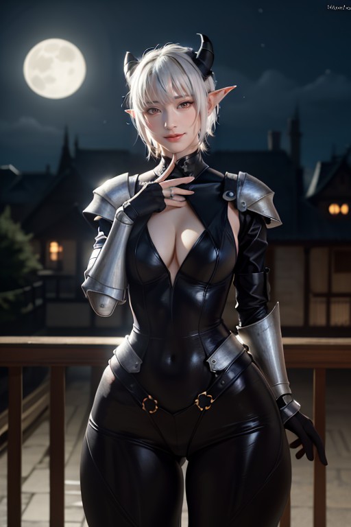 Night, Fit Body, Black Plain Background AI Porn