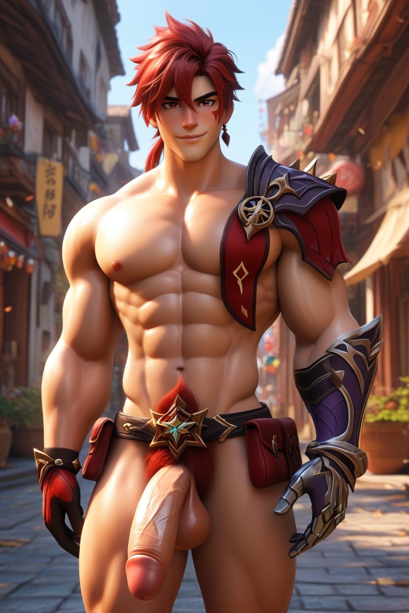 Abs, Realistic, Bubble Butt KI Schwulenporno