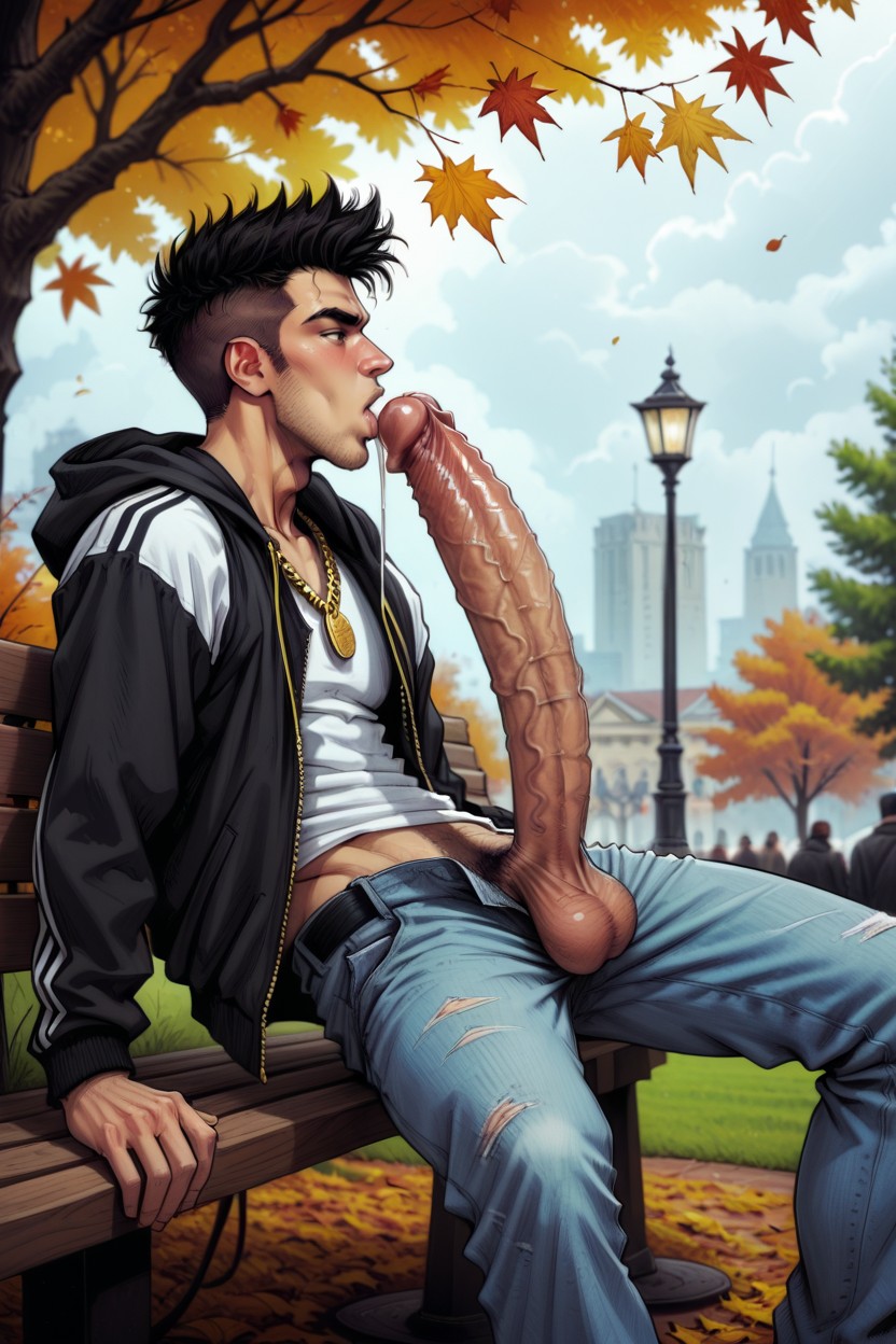 Peau Grasse, Horny, Sunny Porno IA Gay