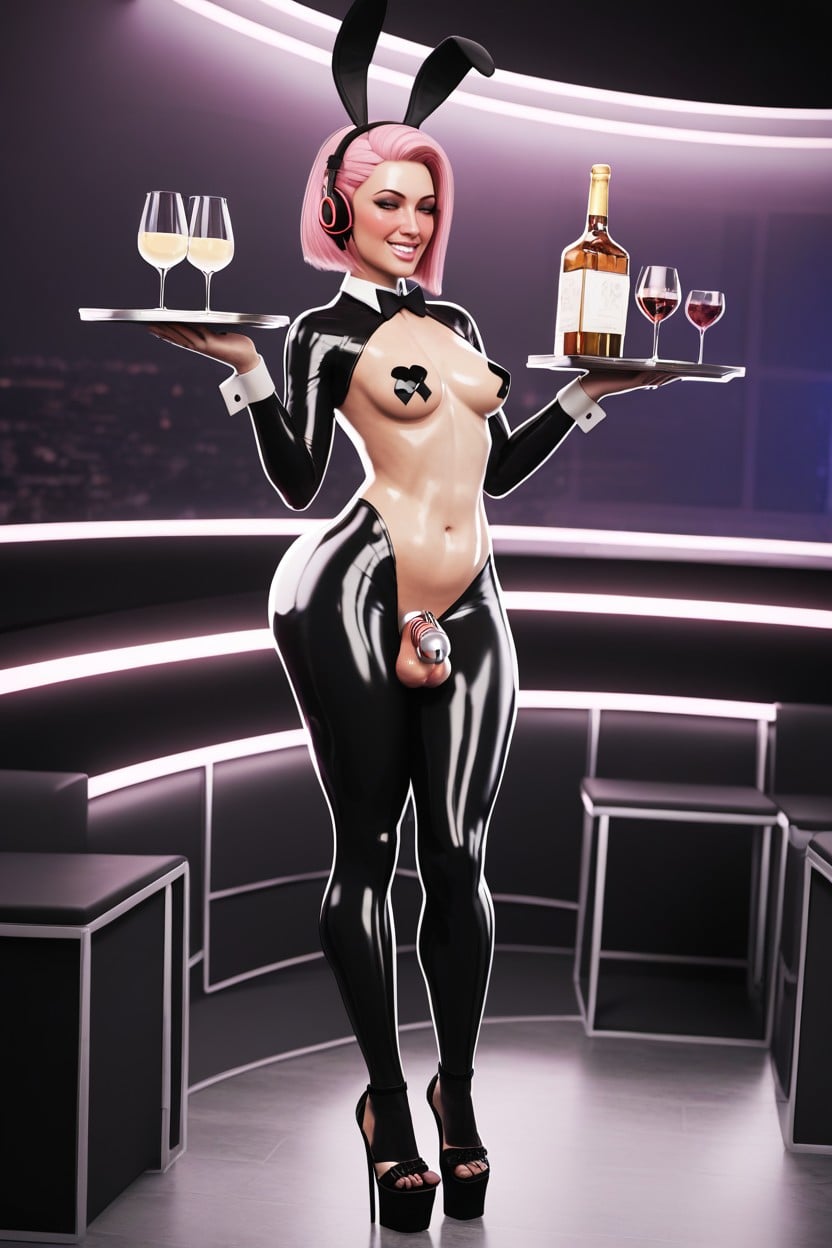 Cute, Shiny Body, Club Shemale AI Porn