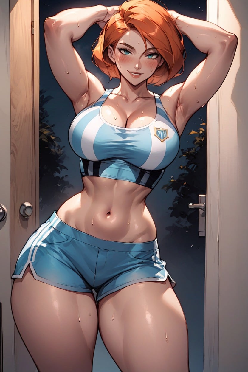 Arms Above Head, Standing, Ann Possible Hentai AI Porn