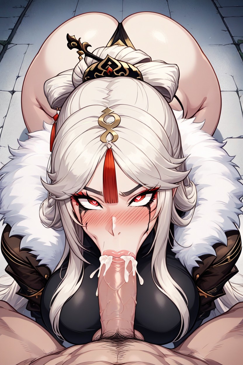 Full Body, Big Pussy Lips, Smeared Makeup Hentai AI Porn