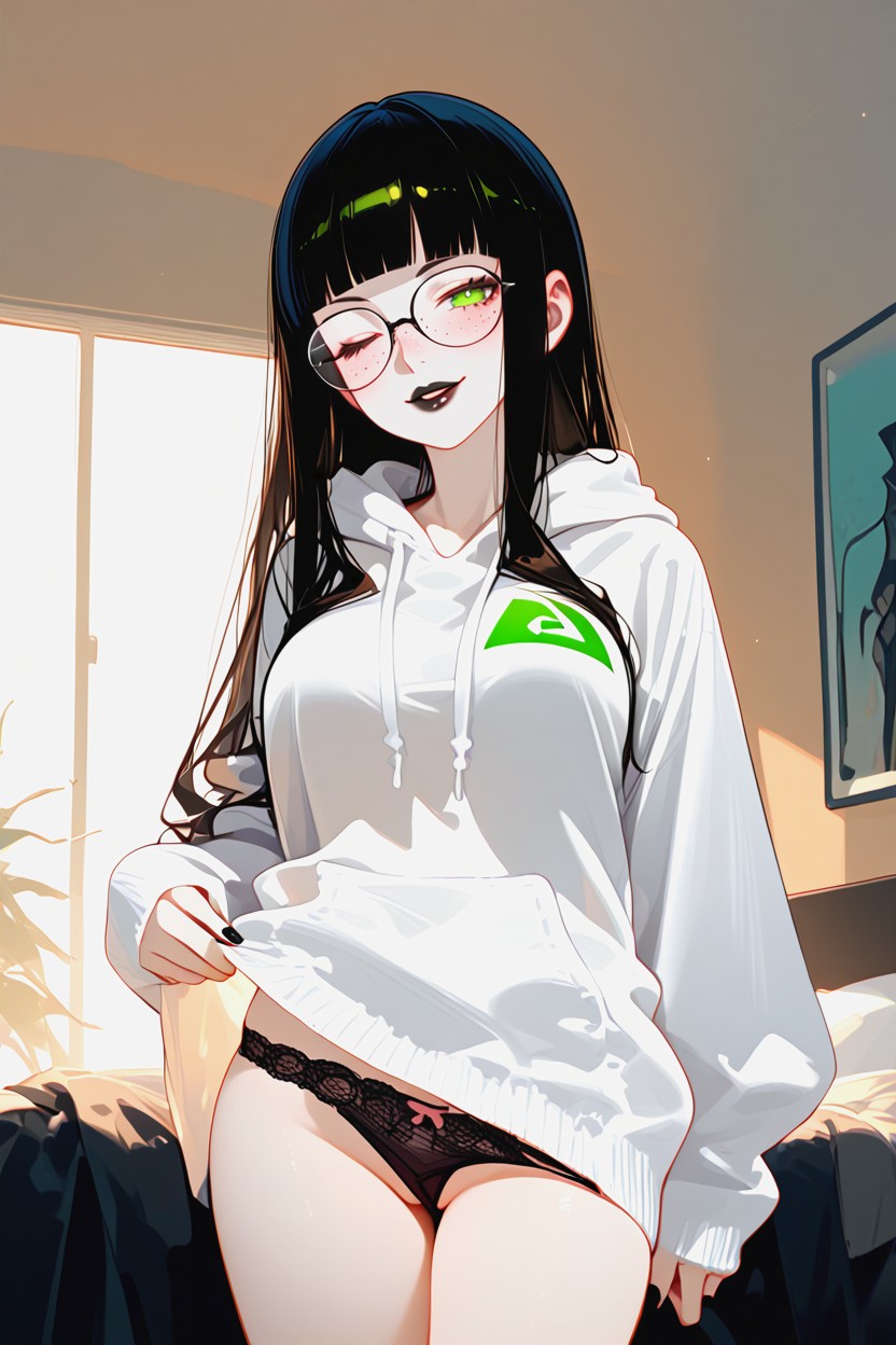 18+, Chest Freckles, White Pale Skin Hentai AI Porn