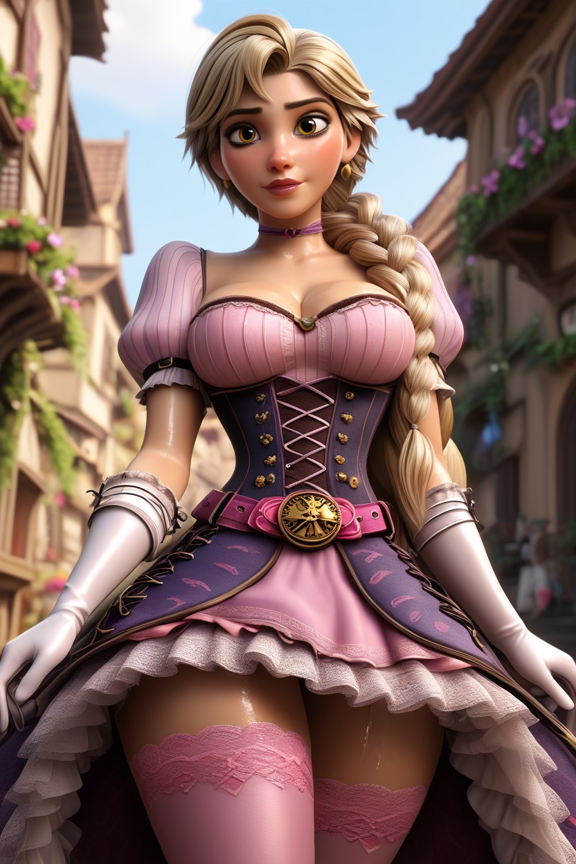 Perfect Skin, Perfect Waist, Wet Shiny Skin AI Porn