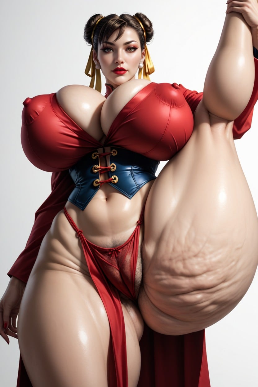 Oiled Skin, Humongous Hips, Gorgeous Face Hentai AI Porn
