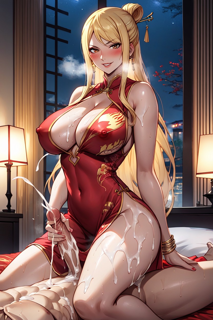 Transparent Translucent Long Skirt, Full-face Blush, Blushing Hentai AI Porn