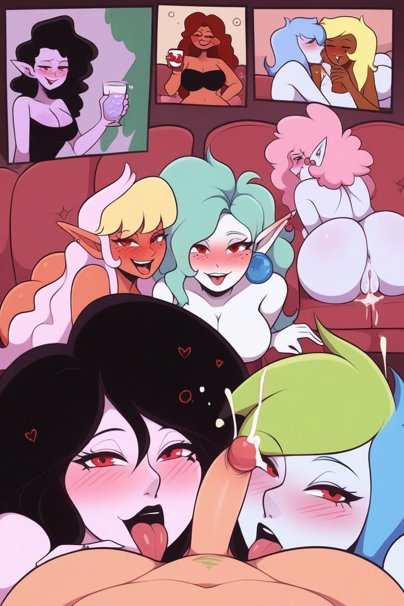 Dark House, Pastel Colors, Blushing Hentai AI Porn