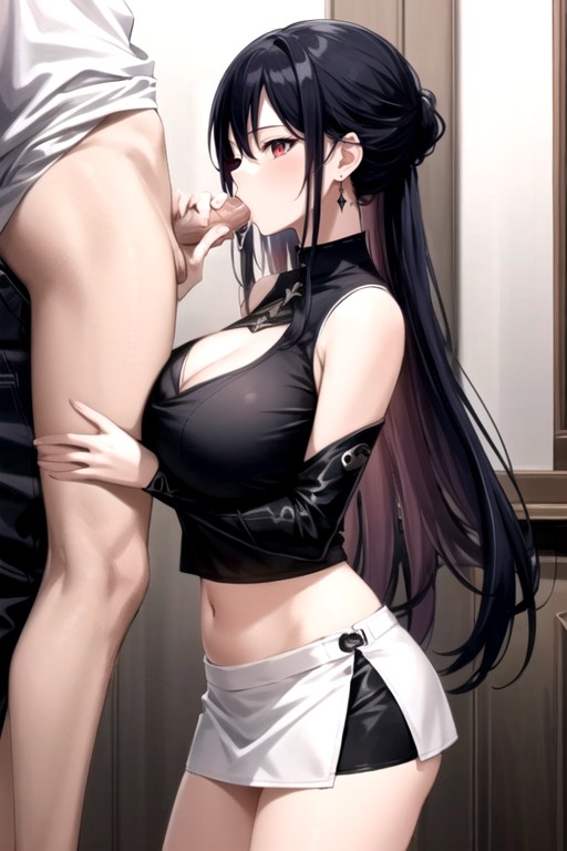 Korean Woman, Red Eyes, 25+ Hentai AI Porn