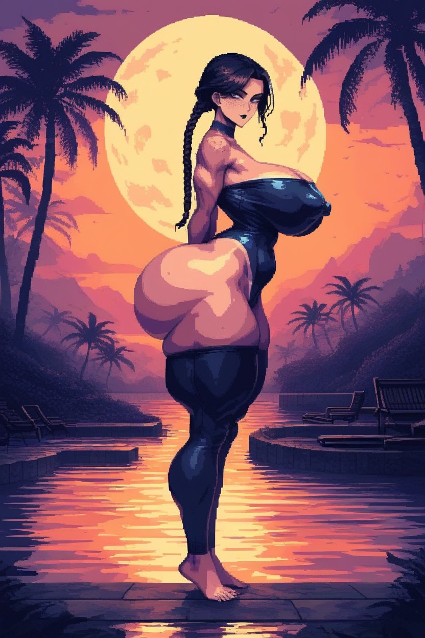 Foggy, Round Hips, Side View AI Porn