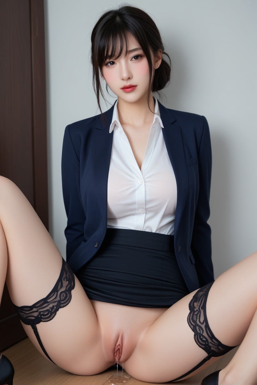 Sweety, Pubic Hair, Legs Up Asian AI Porn