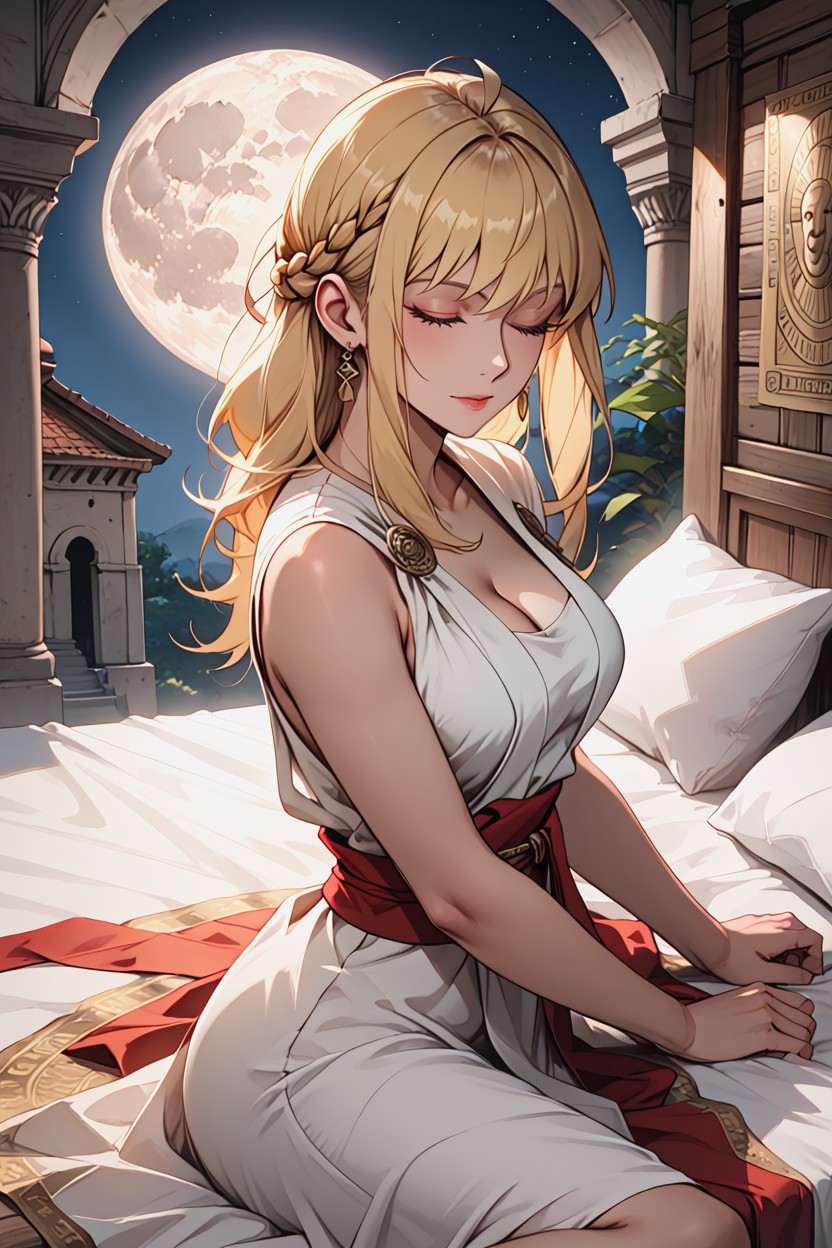 Waist Shot, Wooden Table, Skinny Hentai AI Porn