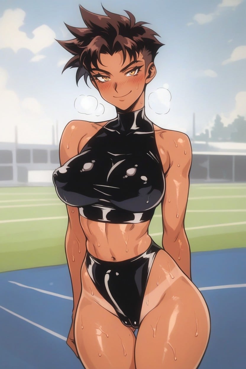 Puffy Nipples, Bokeh, Tomboy Hentai AI Porn