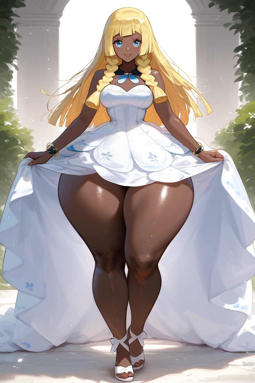 Perfect Round Bubblebutt, Bangs, African AI Porn