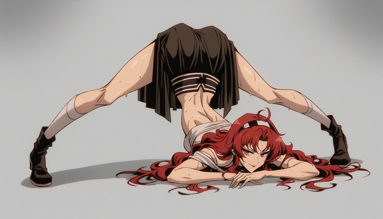 Behind, Dark Brown Skirt, Jack O Lantern Pose Hentai IA