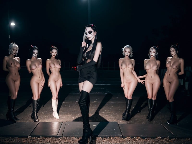Diablo, Muy Corto, Desnuda Porno IA