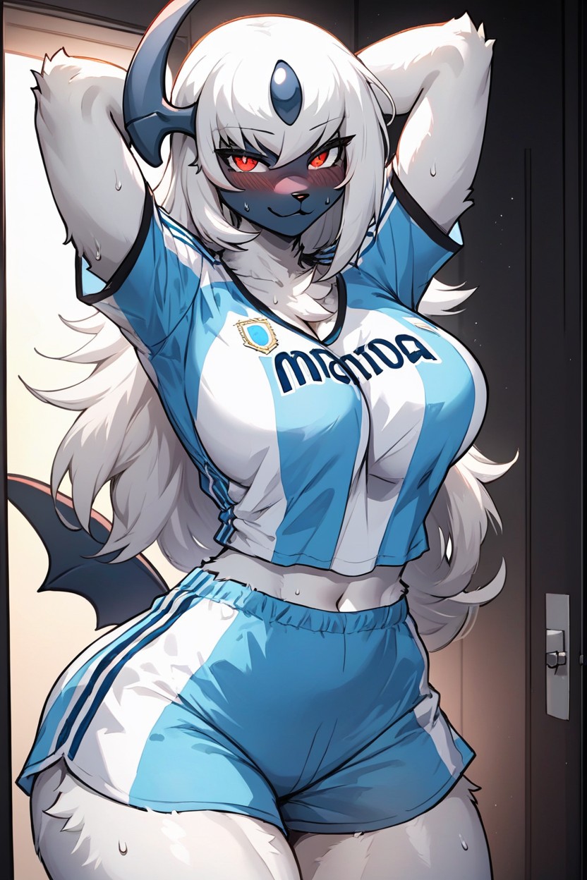 Arms Raised High, Arms Above Head, Hands In Frame Furry AI Porn
