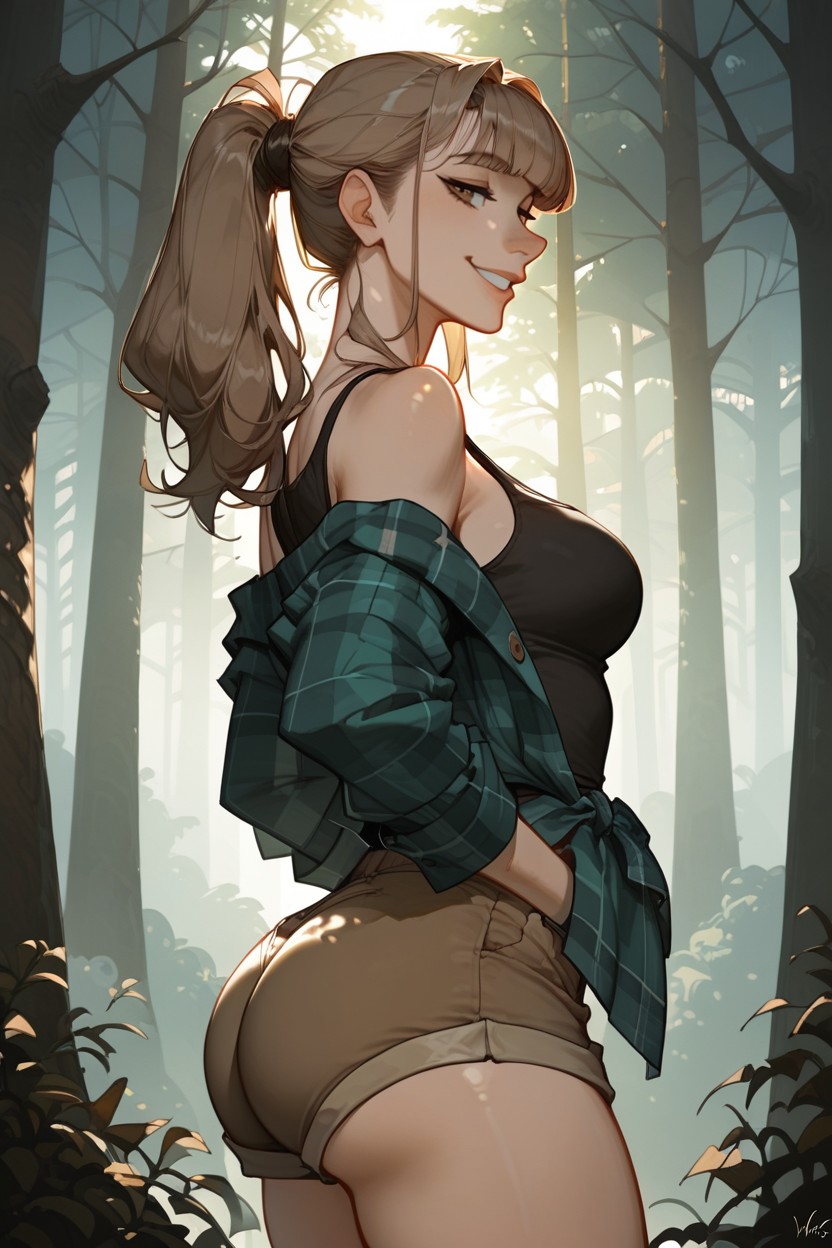 Disney Eyes, Bangs Hair Style, Light Brown Hair Hentai AI Porn