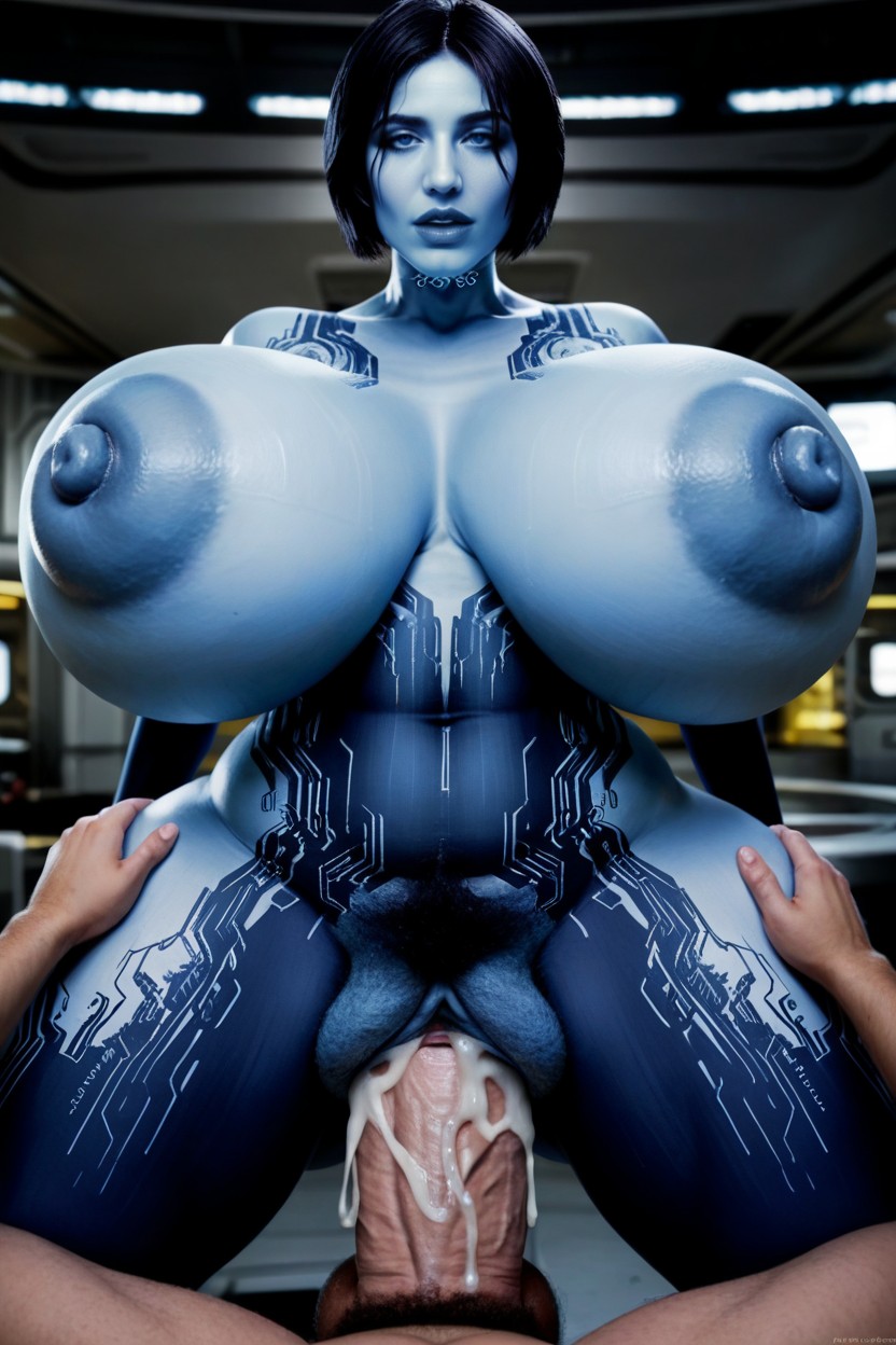 Cortana From Halo Cutest Face, 25+, Extremely Thick Thighs AI Porn