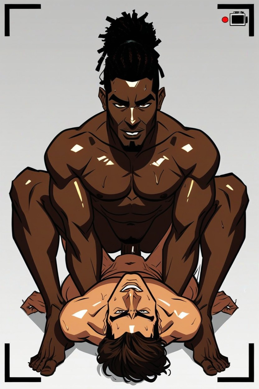Gay Interracial Anal, Brown Tan, Average Bodies Porno IA Gay
