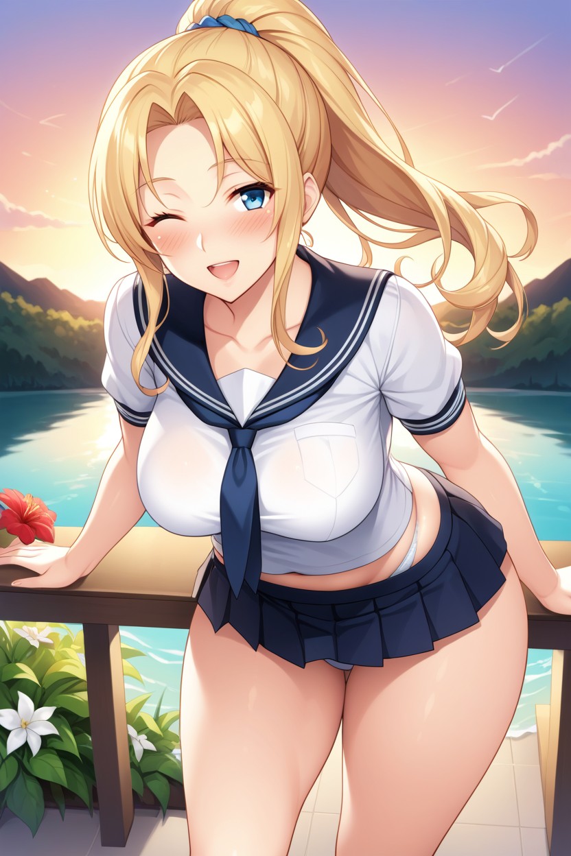Curly, Flower, Standing Hentai AI Porn