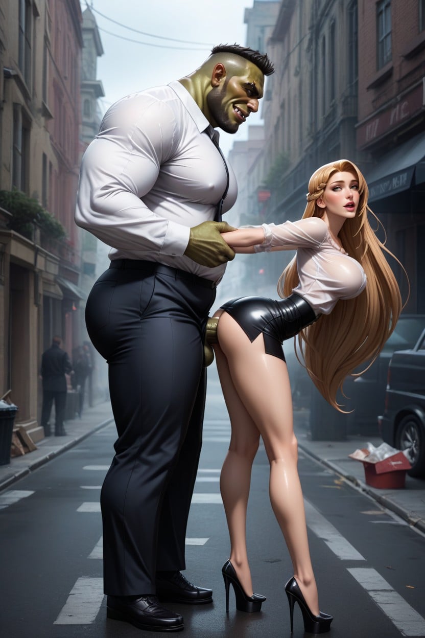 Doggystyle Sex, Arms In The Air, Legs Dangling In The Air Hentai IA