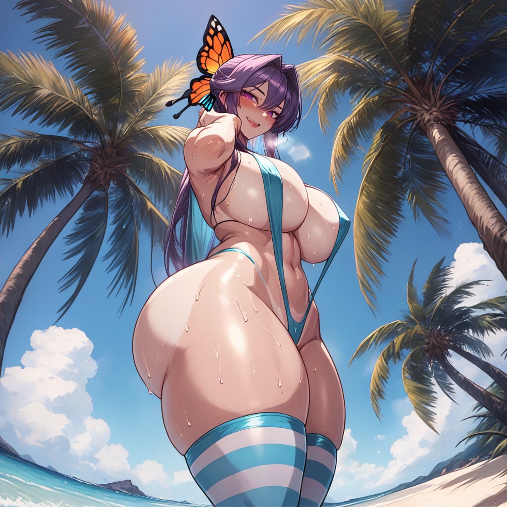 Perfect View Of Breasts, Love Heart, Blushing Hentai AI Porn