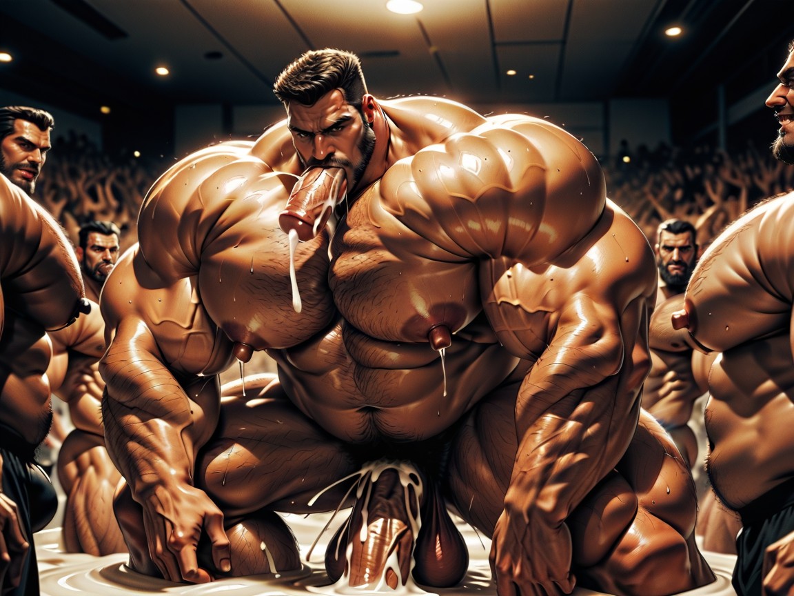 Big Pecs, Sweaty, Extreme Hyper Boobs AI Gay Porn