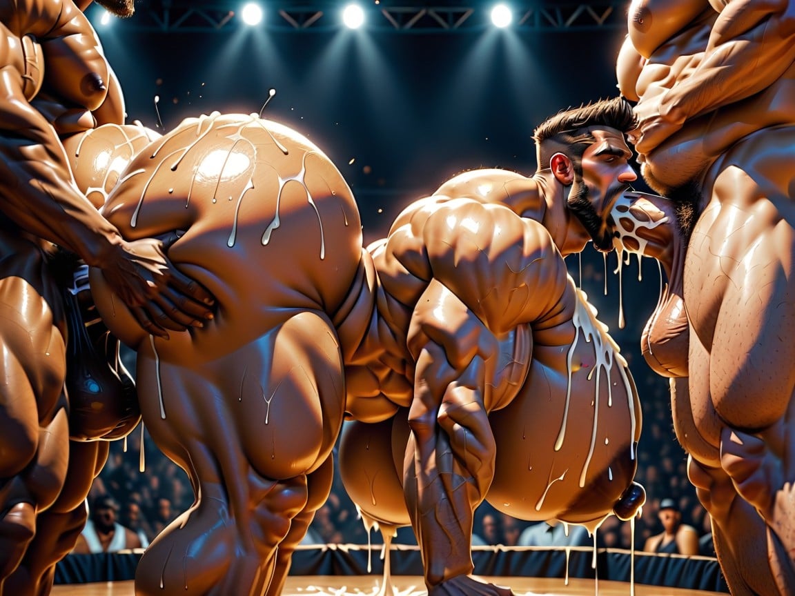 Many Huge Cocks In Mouth And Hyper Massive Ass, Extreme Hyper Boobs, Sweaty AI Gay Porn