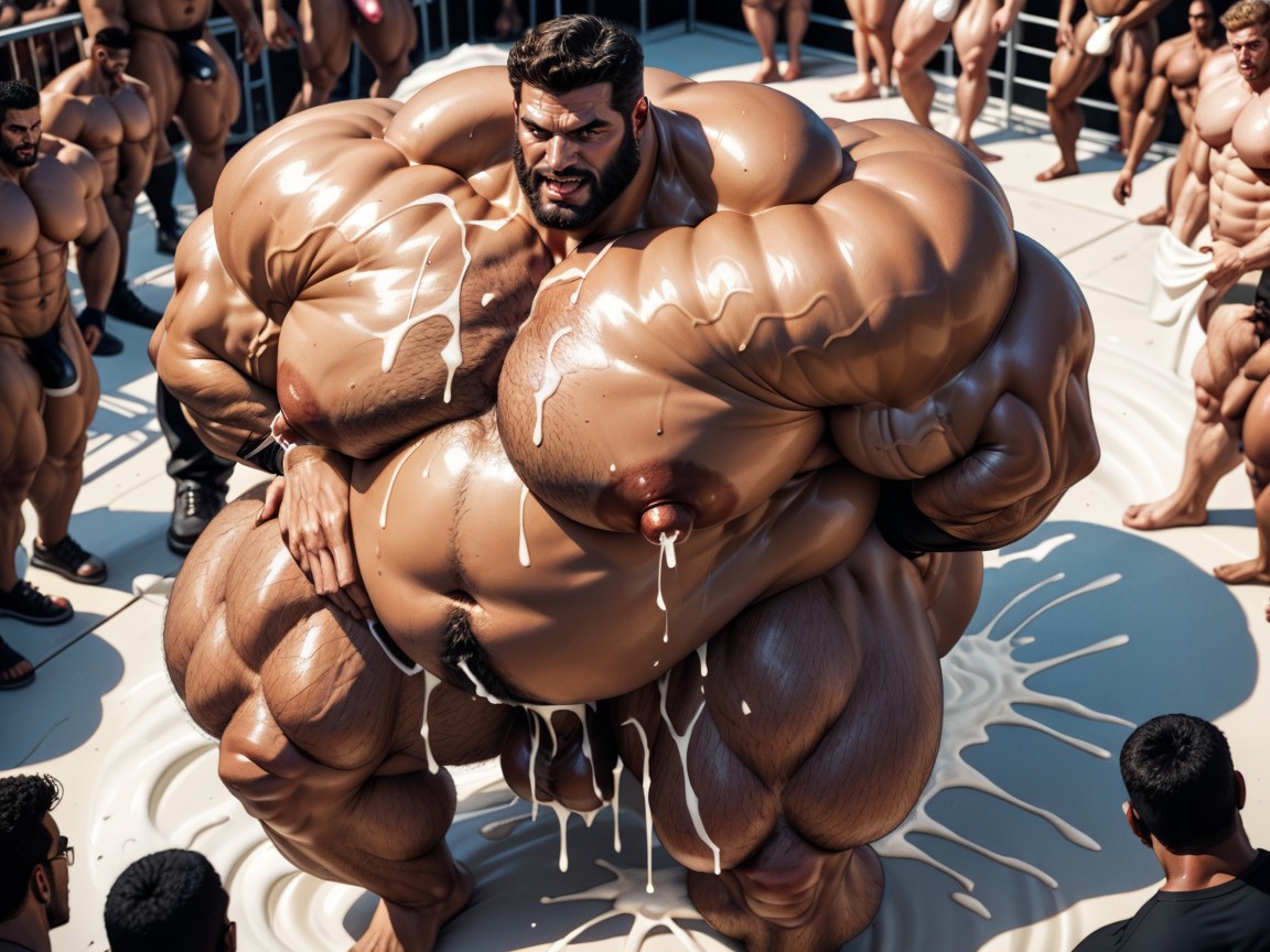 Focus Under Boob, Sweaty, Corps Entier Porno IA Gay