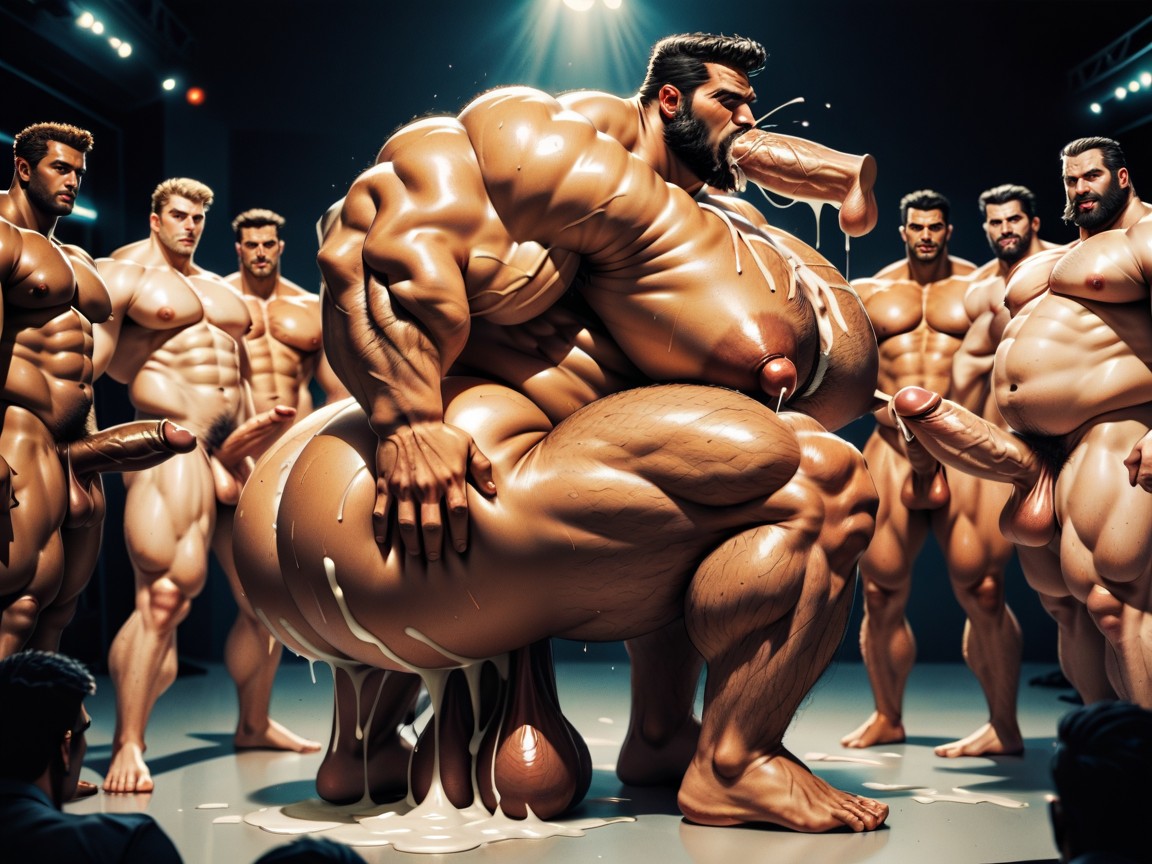 Desnuda, Sweaty, Huge Hyper Areola Porno gay IA