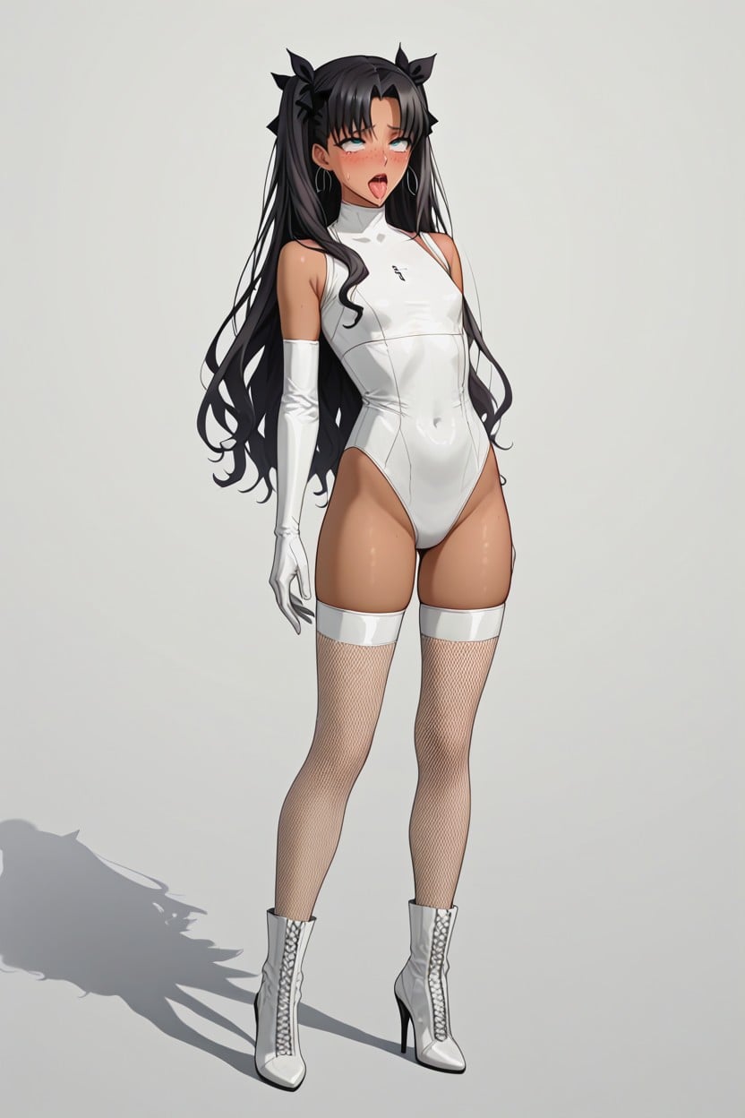 White Latex Gloves, Excessive Saliva, Extremly Horny Hentai AI Porn