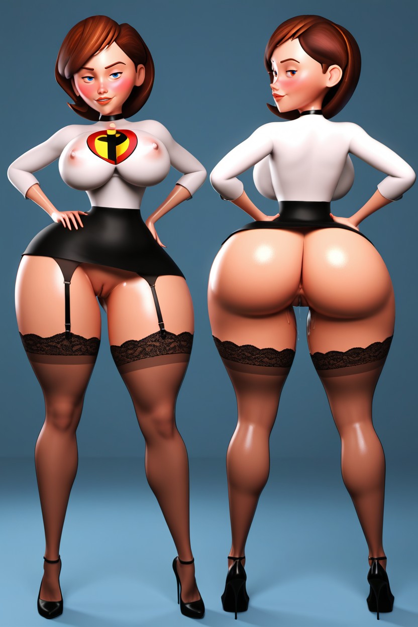 Spreading Ass, See Thought Shirt, Elastigirl From The Incredibles Hentai AI Porn
