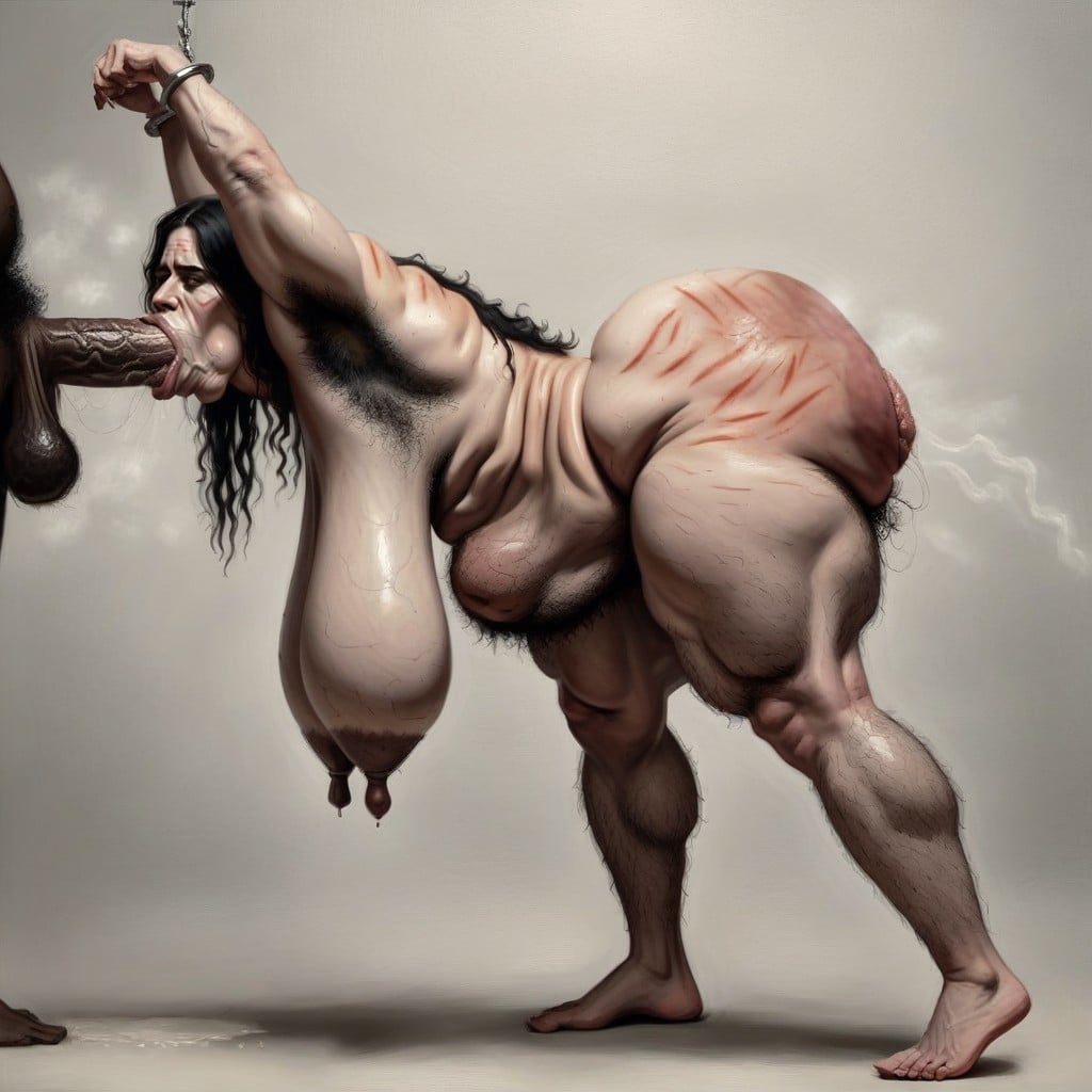 Obese, Massive Analprolapse, Veiny Belly AI Porn