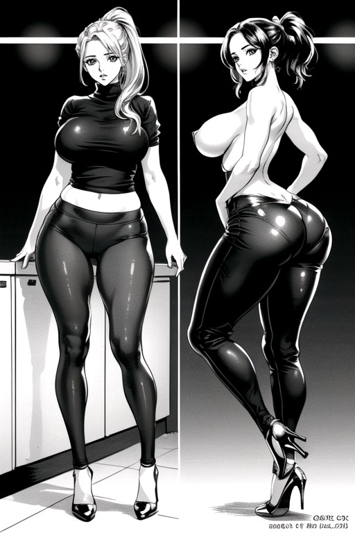 With The Whole Body, Yoga Pants, Full Body AI Porn