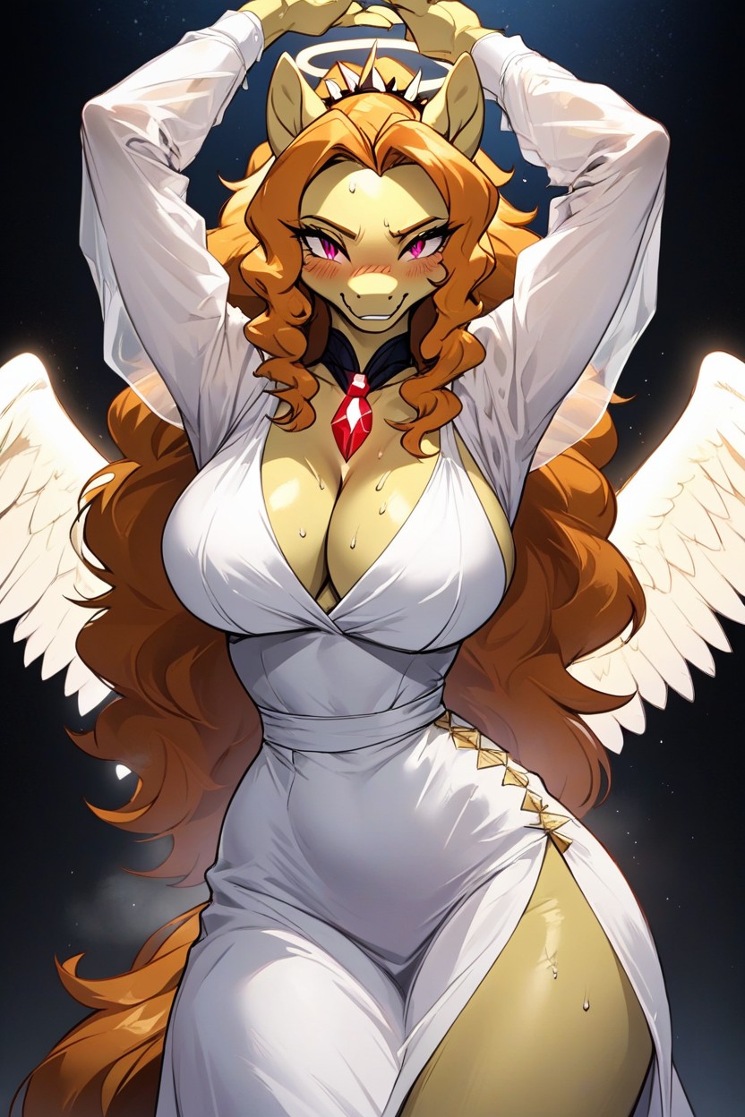 White Wings, Large Ass, Dark Background Furry AI Porn