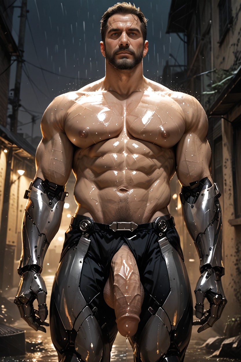 Thick Neck, Broad Shoulders, Oiled Skin Porno IA Gay