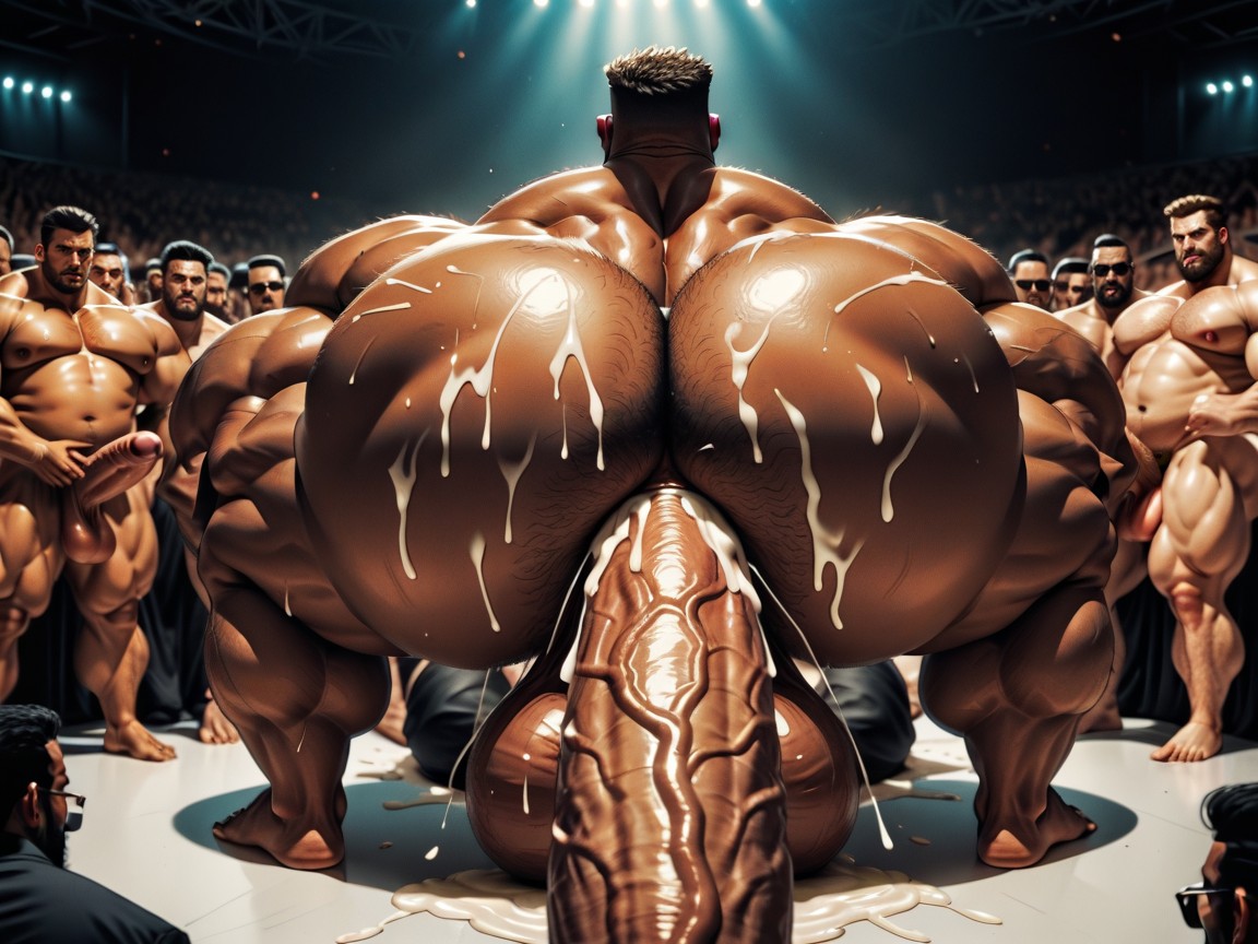 All Hyper Boobs, Hyper Bulky, Massive Thick Bulky Hairy Muscles AI Gay Porn