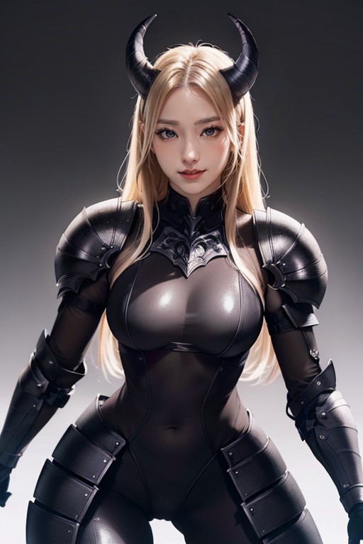 Armor, Moonlight, Long Straight Blonde Hair AI Porn