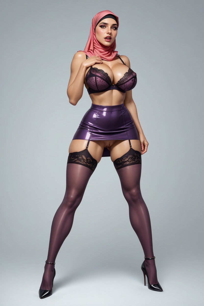 Very Flexible Body, Form Fitting Clothes, Rear View AI Porn